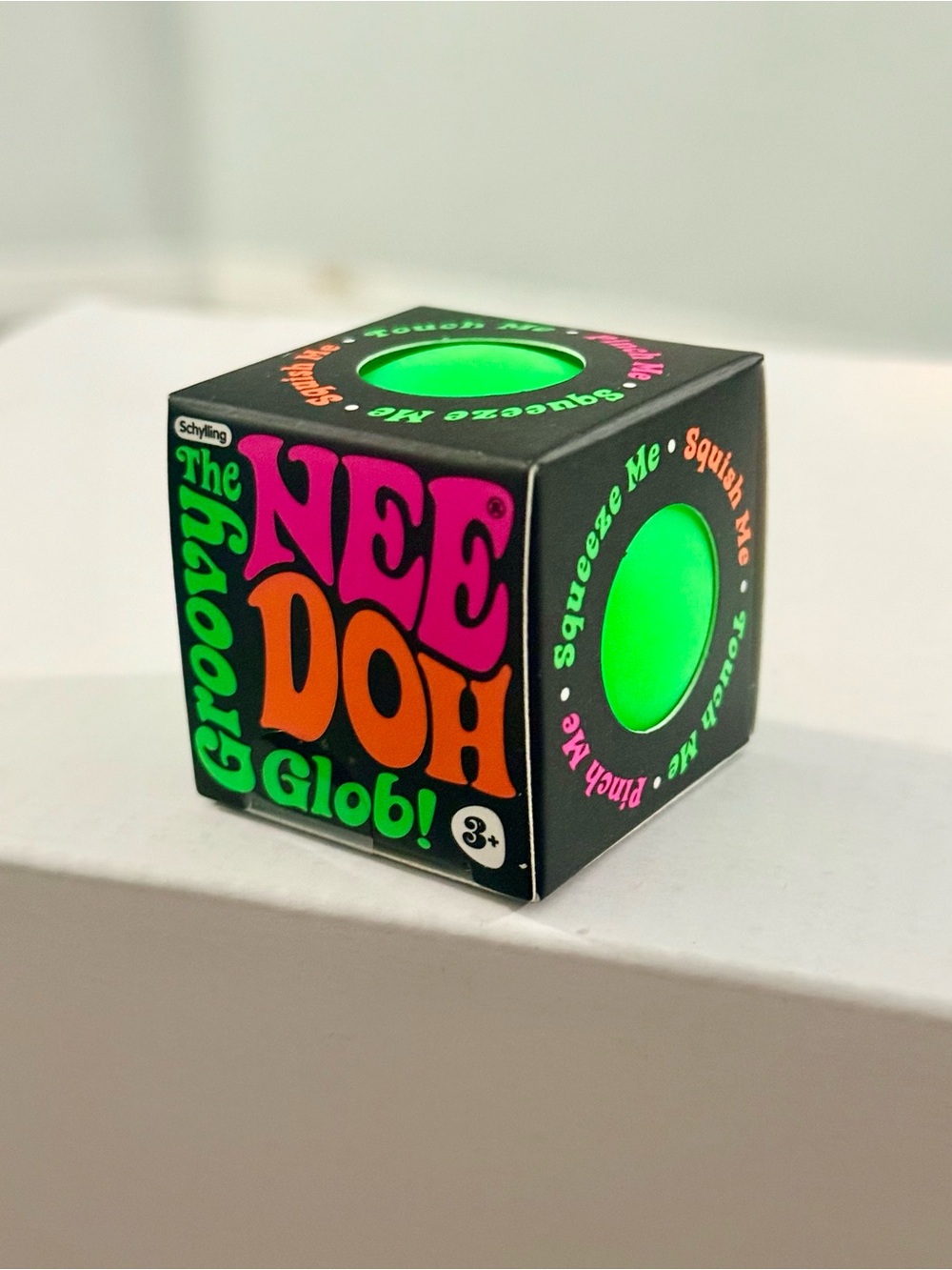 🔥 VIRAL Schylling NeeDoh Teenie Groovy Glob NEON GREEN NIB Squishy 🔥
